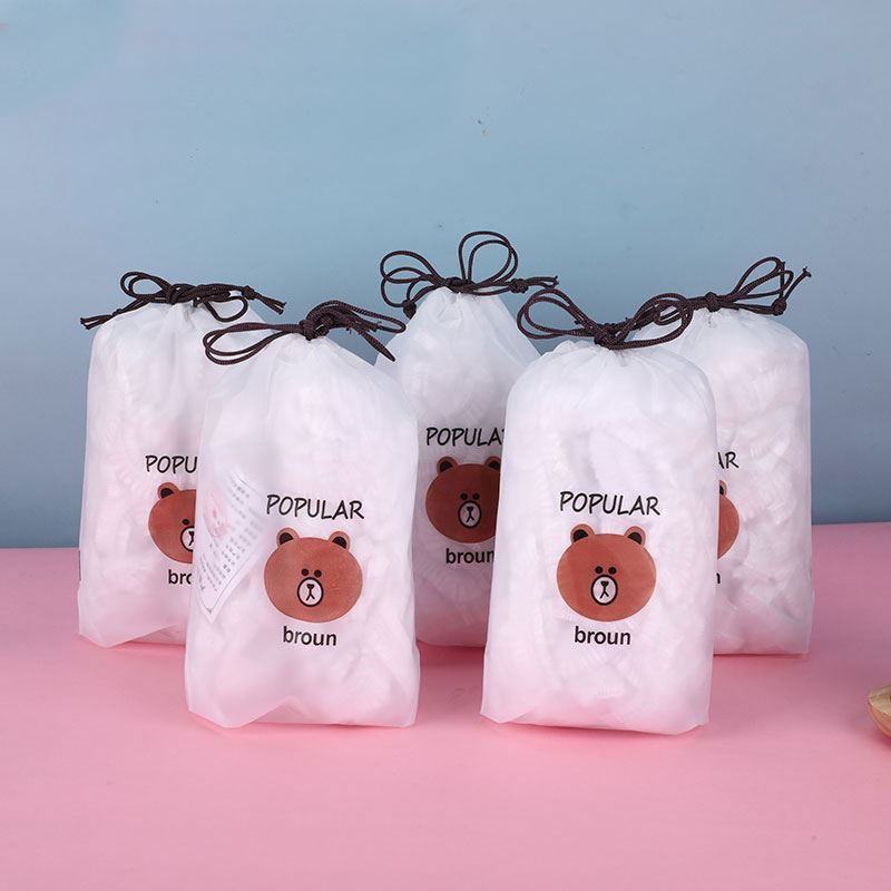 Pe Food Grade Film Plastic Wrap Food Packaging Plastic Film Plastic Soft Transparent Waterproof White With Bear Bag Packing